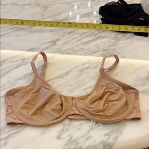 Le Mystere Elegant Lace Trimmed Tan Bra